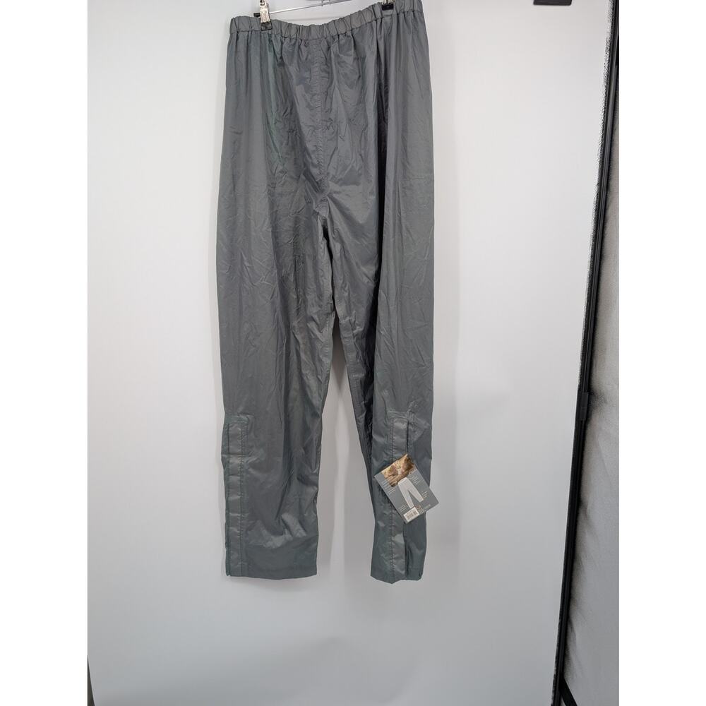 NWT Stearns Ripstop Men's Rain Pant Large Gray Waterproof Gusset Leg Hiking Camp